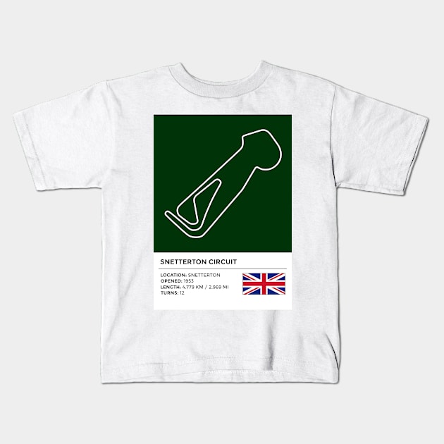 Snetterton Circuit [info] Kids T-Shirt by sednoid